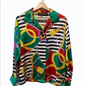 vintage 80s novelty button up